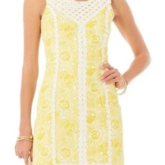 Lilly Pulitzer Yellow Sunglow Macfarland Shift Dress - Picture 2 of 6